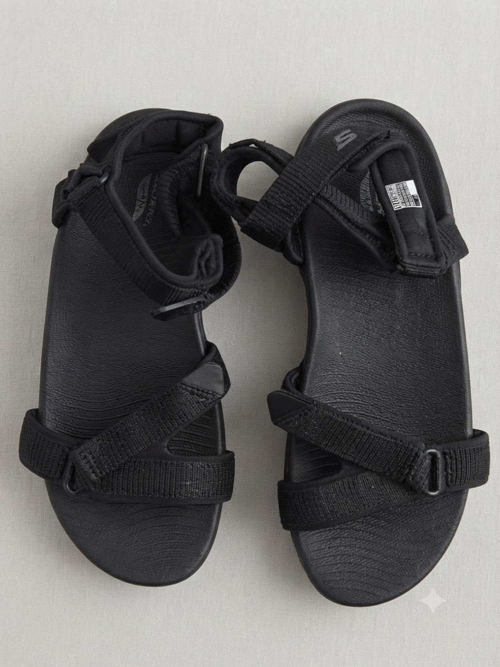 Skechers Black Sport-Strap Women's Sandals